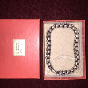 James Avery mens Silver box link bracelet